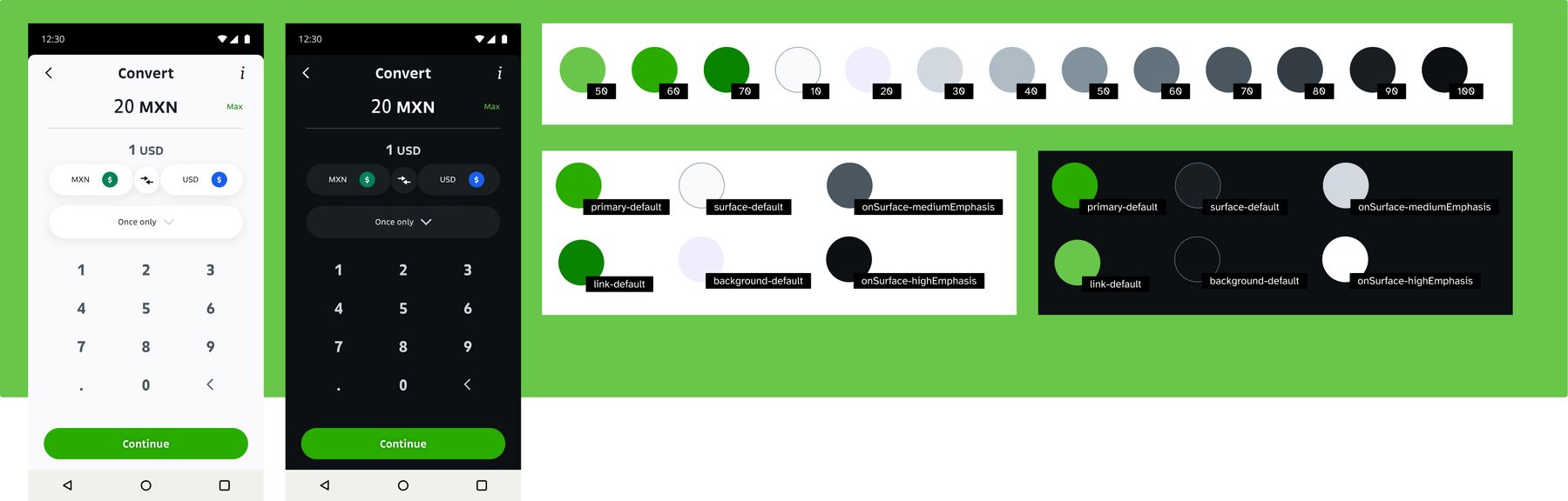 The application of 2 themes in a single screen.